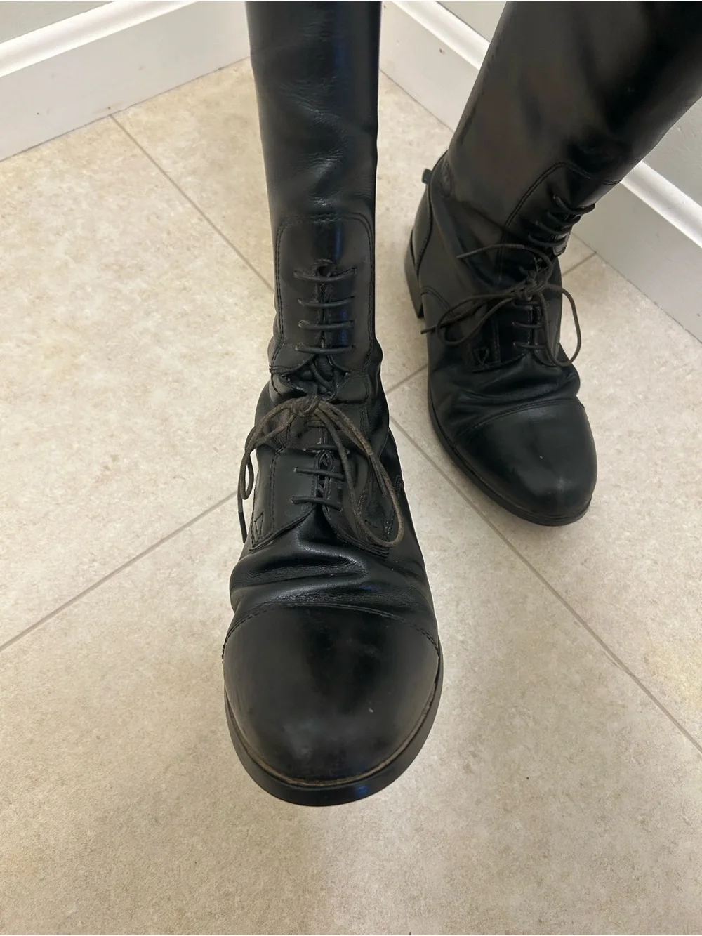 Ariat Black Over-The-Knee Lace-Up Riding Boots